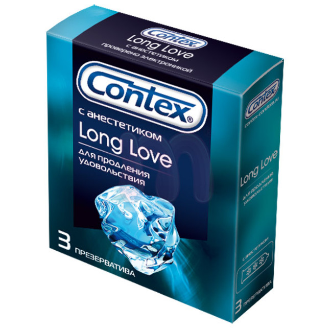 Презервативы Contex №3 Long Love с анестетиком, продлевают удовольствие