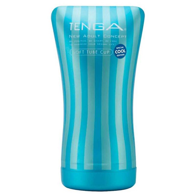 Мастурбатор Tenga Soft Tube Cool с охлаждающим эффектом, синий