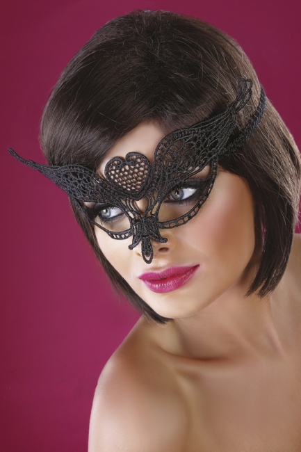 Чёрная ажурная маска Mask Black Model 10