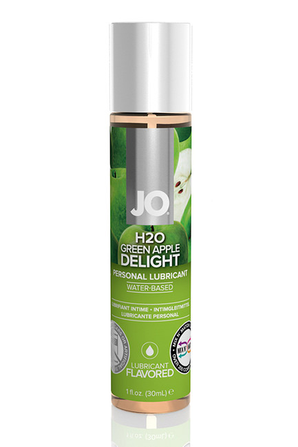 Вкусовой лубрикант Зеленое яблоко  / JO Flavored Green Apple H2O 1oz - 30 мл.