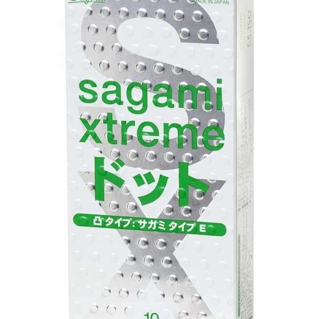 Презервативы Sagami, xtreme, type-e, латекс, 18,5 см, 5,2 см, 10 шт.