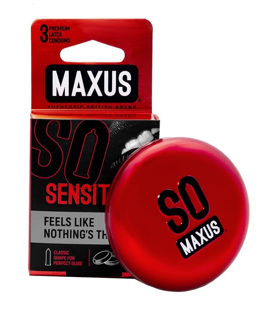 Презервативы MAXUS Sensitive ультратонкие в пластиковом кейсе, 3 шт