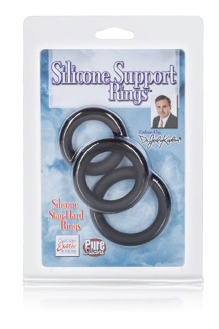 Набор из 3-х эрекционных колец Dr. Joel Kaplan Silicone Support Rings