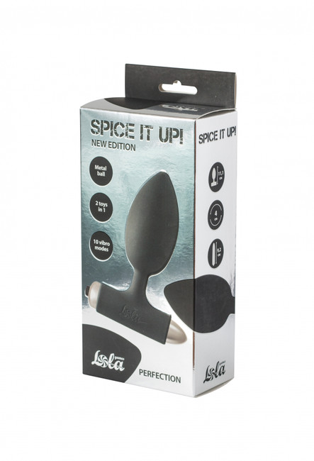 Анальная пробка с вибрацией Spice it up New Edition Perfection Black