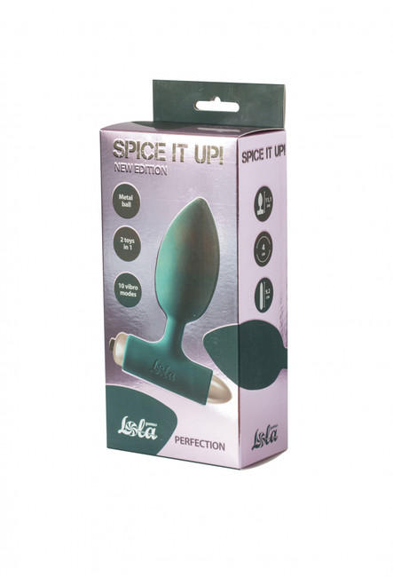 Анальная пробка с вибрацией Spice it up New Edition Perfection Dark green